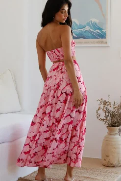Skirts|Skirt And Top Sets>Hello Molly Horizon Waves Maxi Skirt Pink