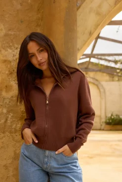 Jackets|Cardigans>Hello Molly Hot Chocolate Cardigan Brown