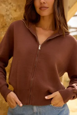 Jackets|Cardigans>Hello Molly Hot Chocolate Cardigan Brown