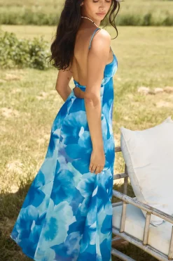 Cocktail Dresses|Brunch Dresses>Hello Molly Hues Of Night Maxi Dress Blue