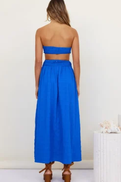 Cropped>Hello Molly Hundred Years Crop Top Blue
