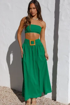Cropped>Hello Molly Hundred Years Crop Top Green