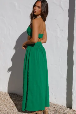 Cropped>Hello Molly Hundred Years Crop Top Green