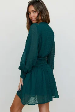 Spring Break Dresses|Long Sleeve Dresses>Hello Molly Idyllic Locations Dress Green