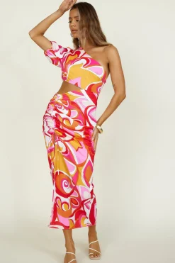 Maxi Dresses>Hello Molly Imaginary Maxi Dress Pink