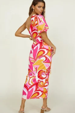 Maxi Dresses>Hello Molly Imaginary Maxi Dress Pink