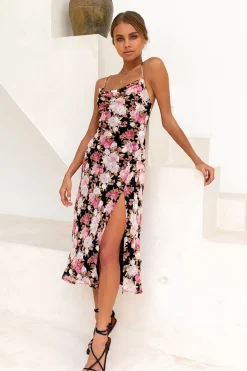 Spring Break Dresses|Date Night Dresses>Hello Molly Imparlour Midi Dress Pink