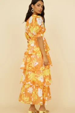 Vacation Dresses|Brunch Dresses>Hello Molly Inflorescence Maxi Dress Yellow