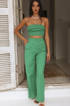 Cropped>Hello Molly In Hindsight Crop Top Green