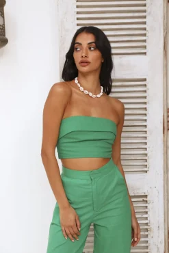 Cropped>Hello Molly In Hindsight Crop Top Green