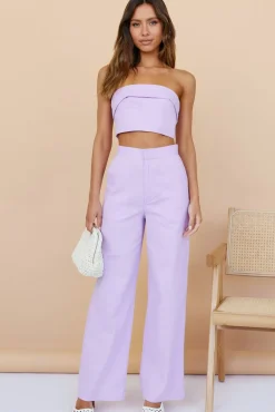 Cropped>Hello Molly In Hindsight Crop Top Purple