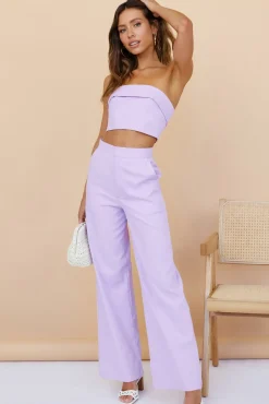 Cropped>Hello Molly In Hindsight Crop Top Purple