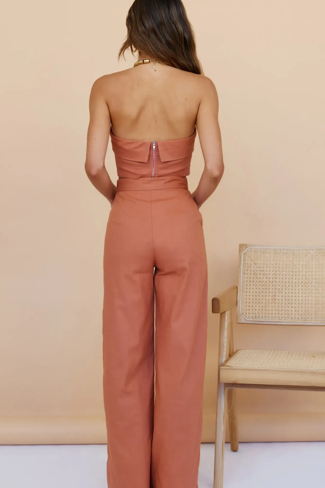 Cropped>Hello Molly In Hindsight Crop Top Rust