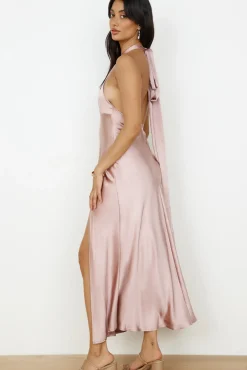 Wedding Guest Dresses|Formal Dresses>Hello Molly In My Feelings Satin Maxi Dress Blush