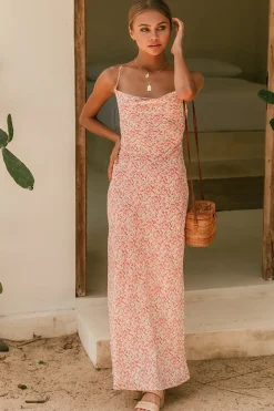 Spring Break Dresses|Brunch Dresses>Hello Molly In The Air Maxi Dress Pink