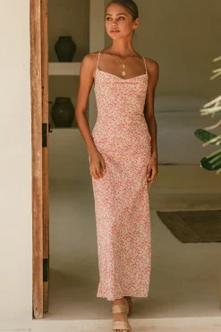 Spring Break Dresses|Brunch Dresses>Hello Molly In The Air Maxi Dress Pink