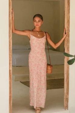 Spring Break Dresses|Brunch Dresses>Hello Molly In The Air Maxi Dress Pink