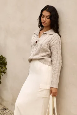 Jumpers|Cropped>Hello Molly In The Alps Knit Brown
