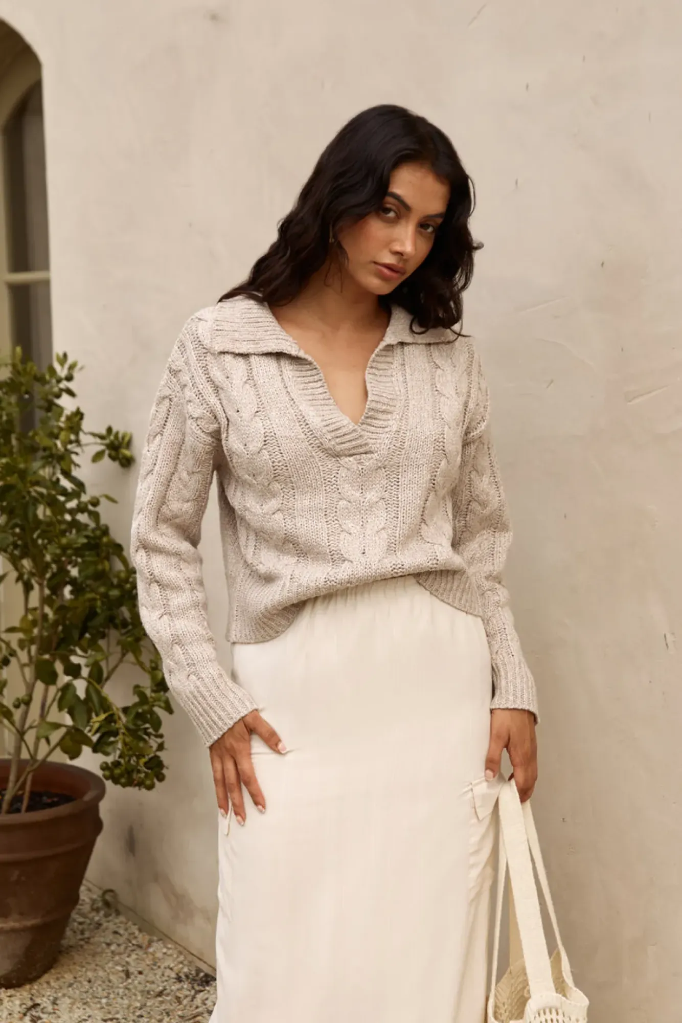 Jumpers|Cropped>Hello Molly In The Alps Knit Brown