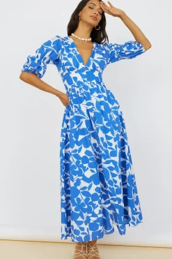 Vacation Dresses|Spring Break Dresses>Hello Molly In The Cosmos Maxi Dress Blue