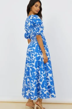 Vacation Dresses|Spring Break Dresses>Hello Molly In The Cosmos Maxi Dress Blue