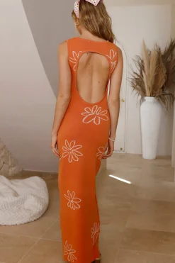 Vacation Dresses|Spring Break Dresses>Hello Molly In the Summertime Maxi Dress Orange