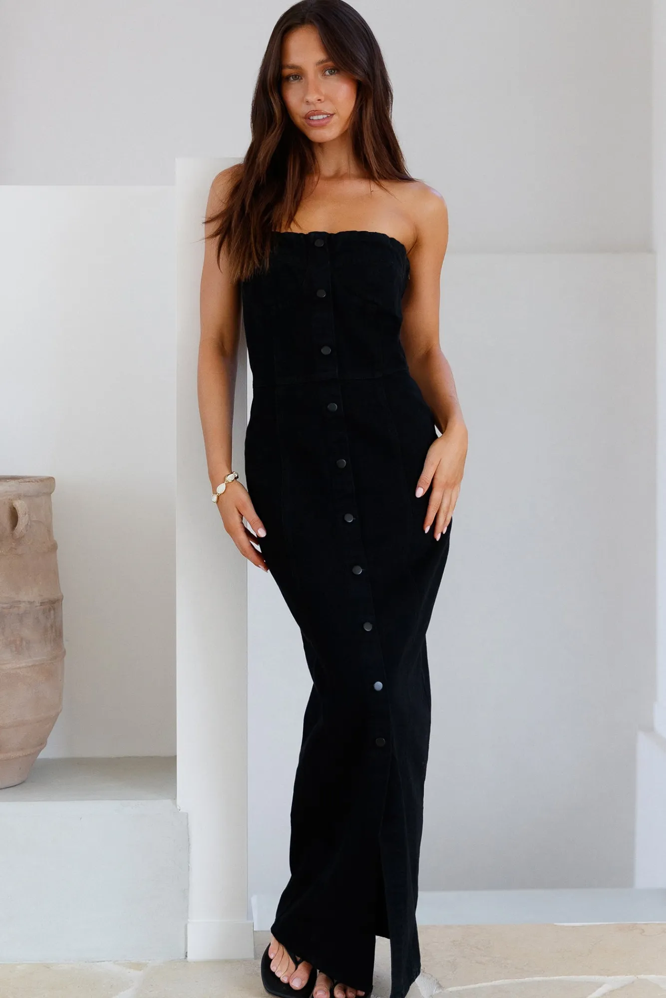 Maxi Dresses|Summer Dresses>Hello Molly Into The Classics Maxi Dress Black