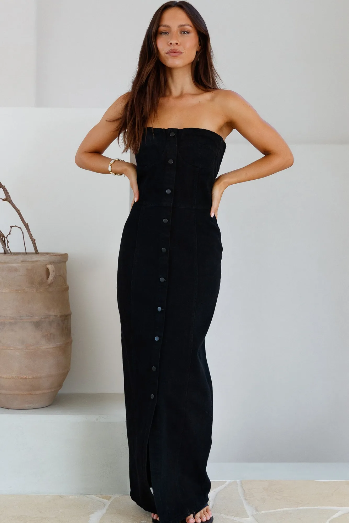 Maxi Dresses|Summer Dresses>Hello Molly Into The Classics Maxi Dress Black