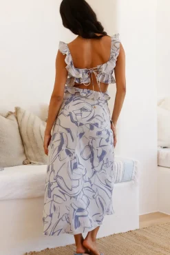 Cocktail Dresses|Brunch Dresses>Hello Molly In Wonderland Maxi Dress Blue