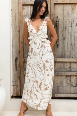 Wedding Guest Dresses|Formal Dresses>Hello Molly In Wonderland Maxi Dress Brown