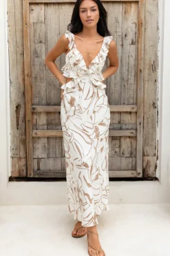 Wedding Guest Dresses|Formal Dresses>Hello Molly In Wonderland Maxi Dress Brown