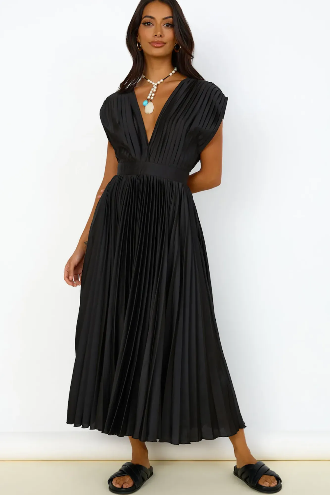 Wedding Guest Dresses|Formal Dresses>Hello Molly Iridescent Nights Maxi Dress Black