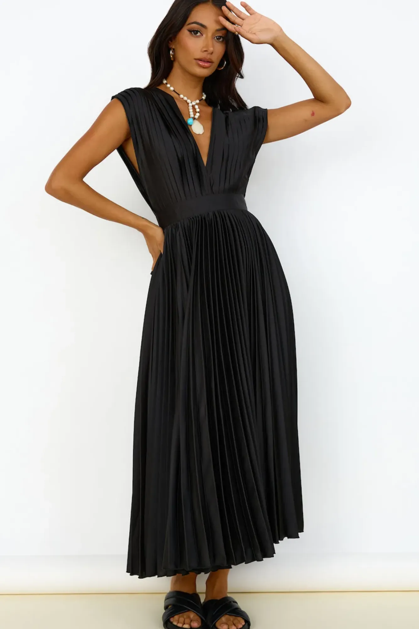 Wedding Guest Dresses|Formal Dresses>Hello Molly Iridescent Nights Maxi Dress Black
