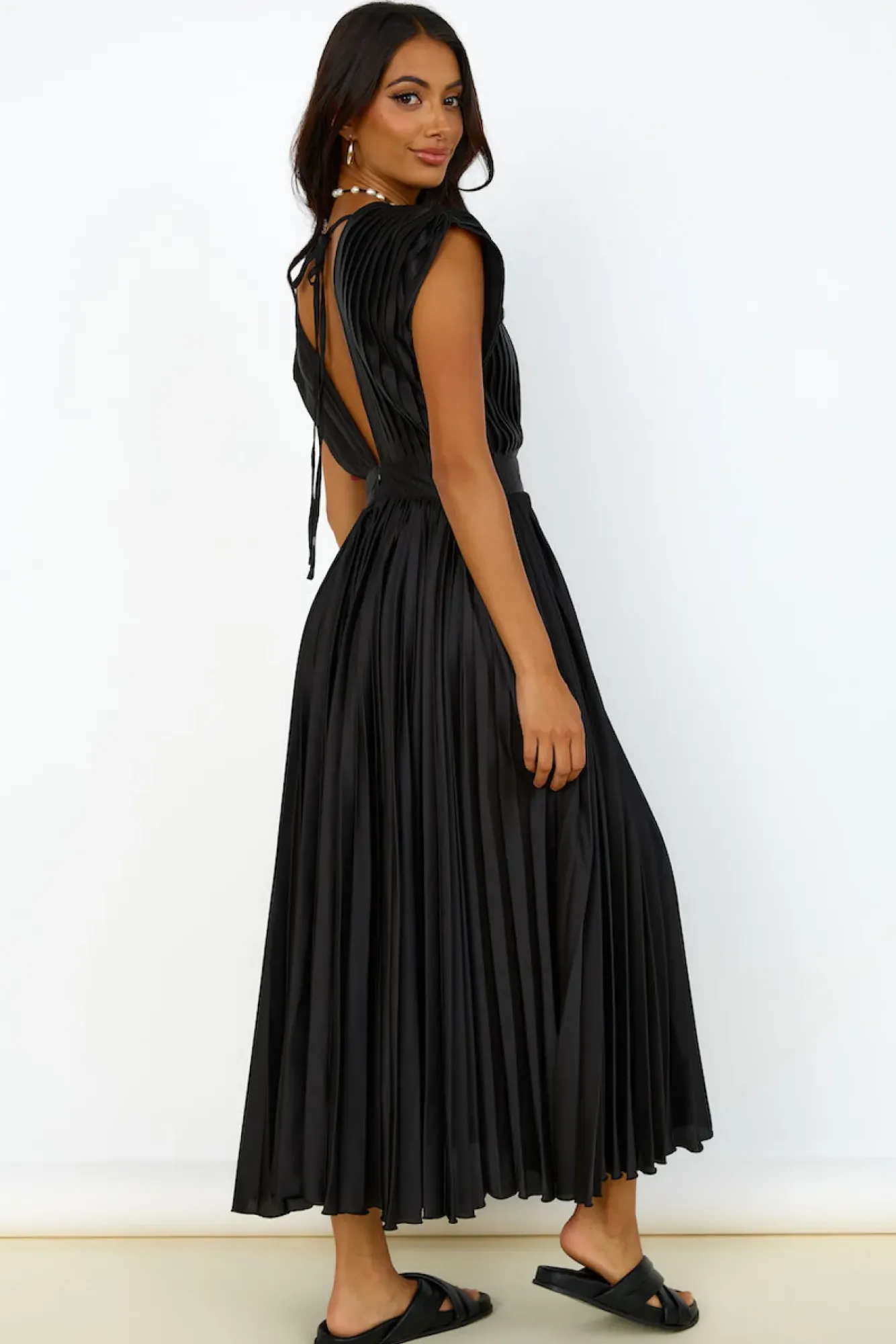 Wedding Guest Dresses|Formal Dresses>Hello Molly Iridescent Nights Maxi Dress Black