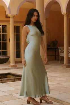 Wedding Guest Dresses|Cocktail Dresses>Hello Molly Isabel Carmona Midi Dress Sage Green