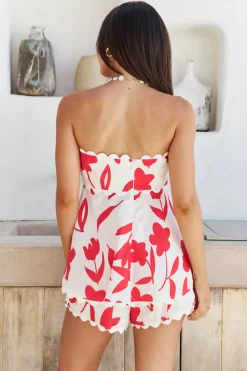 Two-Piece Shorts Set>Hello Molly Isla Bloom Set Red