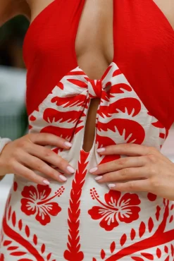 Wedding Guest Dresses|Cocktail Dresses>Seven Wonders Isla Midi Dress Print