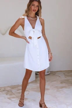 Vacation Dresses|Casual Dresses>Hello Molly Island Cruise Dress White