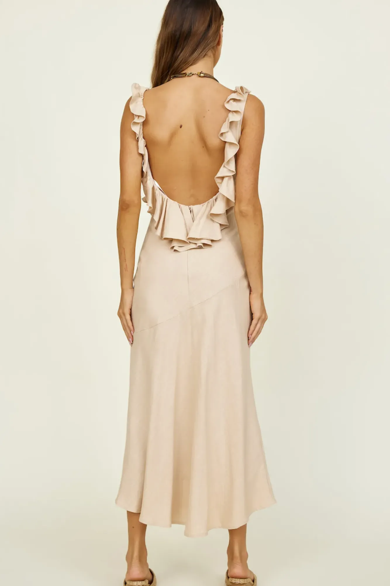 Maxi Dresses>Hello Molly Island Dreaming Maxi Dress Beige