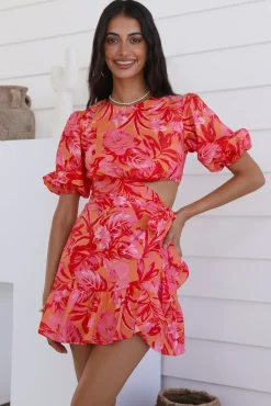 Cocktail Dresses|Vacation Dresses>Hello Molly Island Of Orpheus Dress Pink