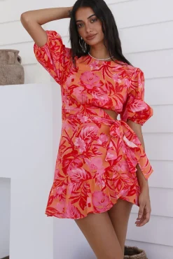 Cocktail Dresses|Vacation Dresses>Hello Molly Island Of Orpheus Dress Pink