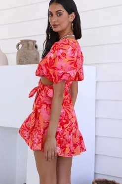Cocktail Dresses|Vacation Dresses>Hello Molly Island Of Orpheus Dress Pink