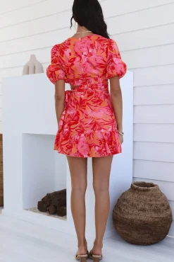 Cocktail Dresses|Vacation Dresses>Hello Molly Island Of Orpheus Dress Pink