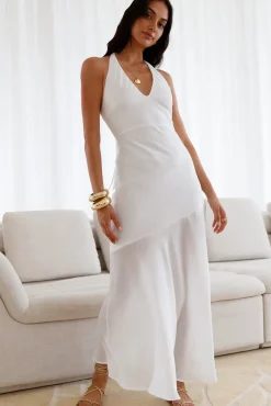 Cocktail Dresses|Vacation Dresses>Hello Molly Ivory Dream Maxi Dress White