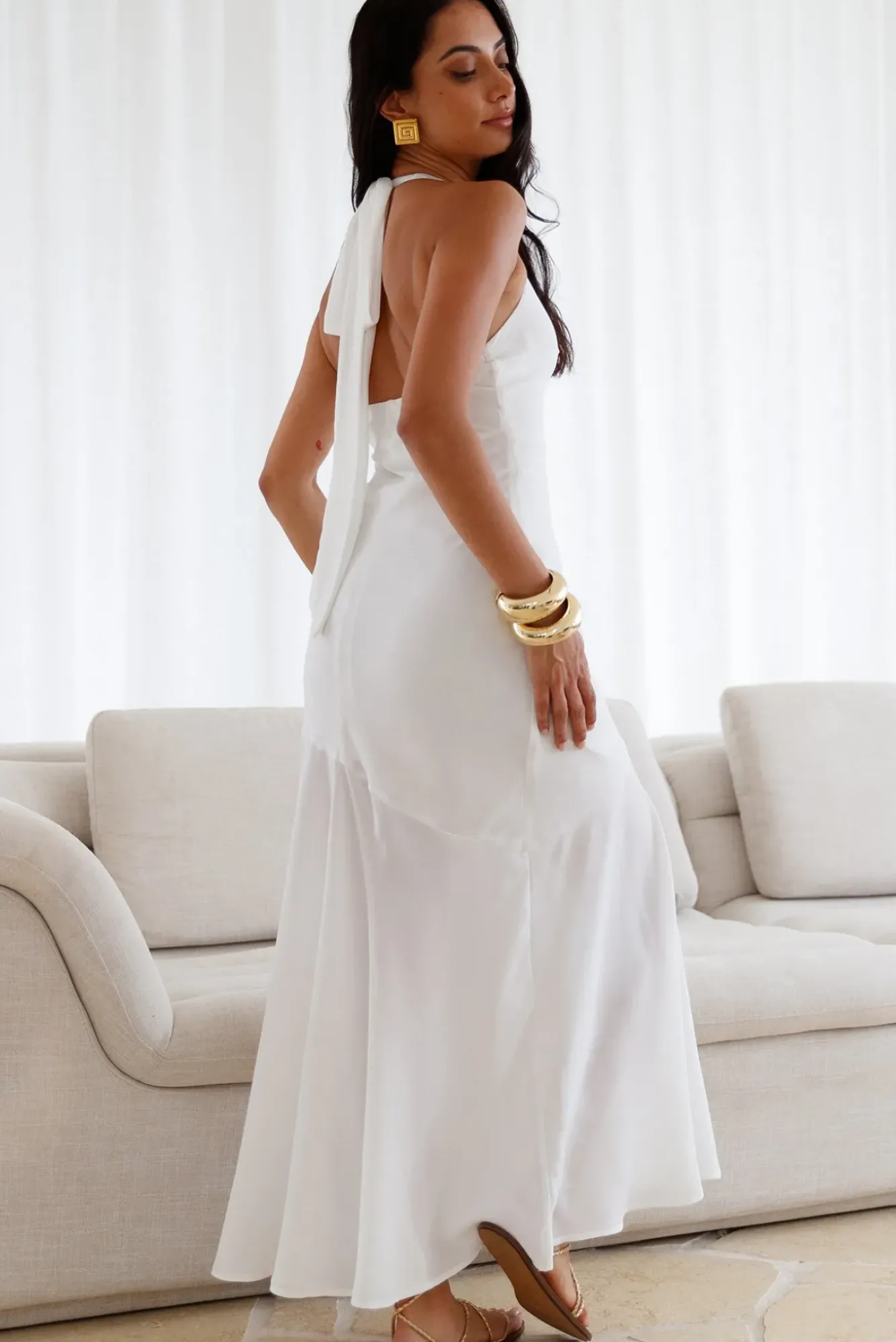 Cocktail Dresses|Vacation Dresses>Hello Molly Ivory Dream Maxi Dress White