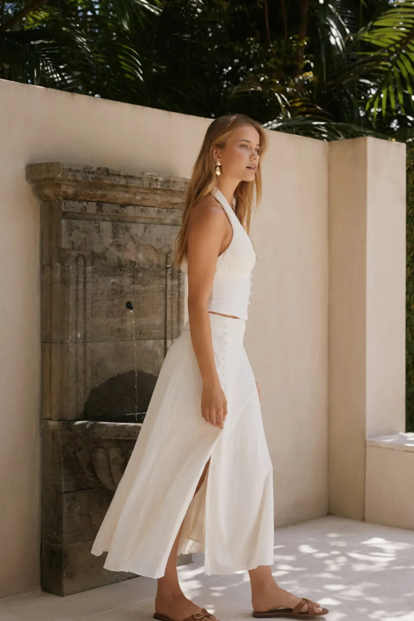 Skirt And Top Sets>Hello Molly Ivory Escape Set Cream