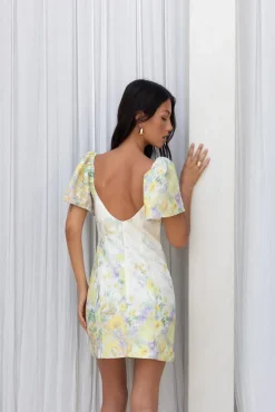 Vacation Dresses|Date Night Dresses>Hello Molly Jasmine Breeze Short Sleeve Mini Dress Multi