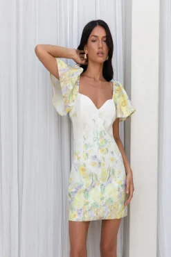 Vacation Dresses|Date Night Dresses>Hello Molly Jasmine Breeze Short Sleeve Mini Dress Multi