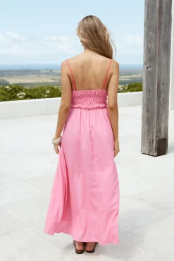 Vacation Dresses|Brunch Dresses>Hello Molly Jasmine Tea Maxi Dress Pink