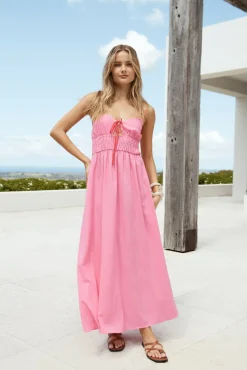 Vacation Dresses|Brunch Dresses>Hello Molly Jasmine Tea Maxi Dress Pink